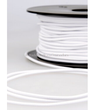 wit - elastische koord 3mm