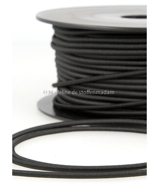 zwart - elastische koord 3mm