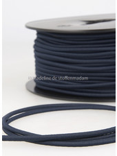 navy blue - round rayon elastic 3mm