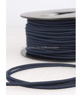 navy blue - round rayon elastic 3mm
