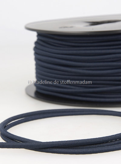 marineblauw - elastische koord 3mm