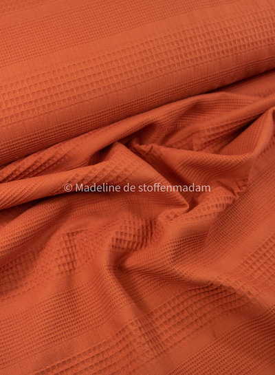 Bio waffle cotton mix - mandarin