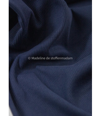 ribbed jersey - navy blue