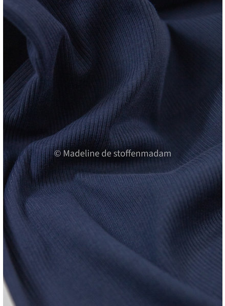 ribbed jersey - navy blue