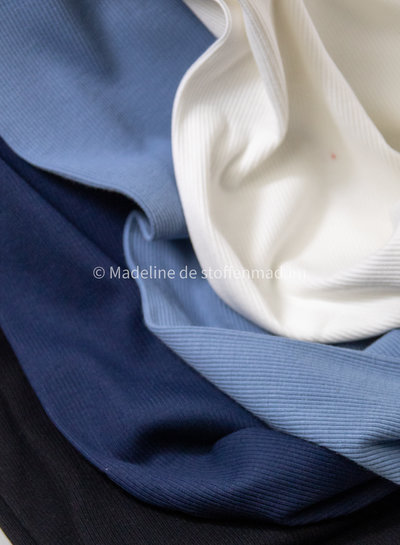 ribbed jersey - navy blue