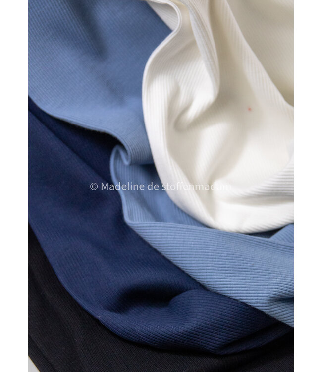 ribbel tricot - marineblauw
