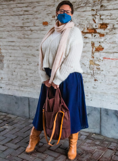 Een dolores in tetra met broderie border