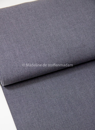 grijs gemeleerd - Italiaanse crepe - middelzwaar