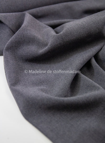 grijs gemeleerd - Italiaanse crepe - middelzwaar