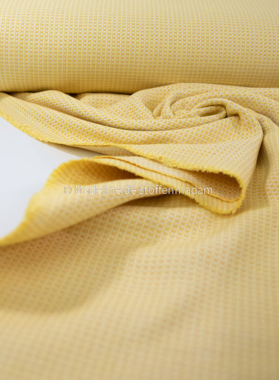 warm yellow - supple and soft canvas fabric- dobby square