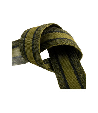 M. khak melee striped webbing - double face  - 40 mm