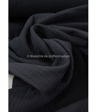 dark grey muslin fabric