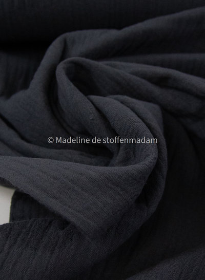 dark grey muslin fabric