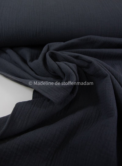 dark grey muslin fabric