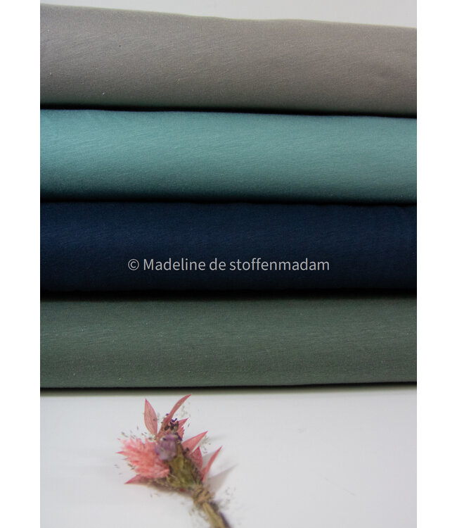 A la Ville organic katoen modal mix - tricot - grijs groen