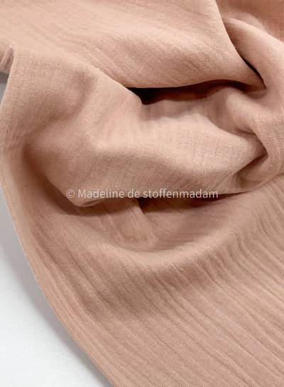 dusty pink muslin fabric