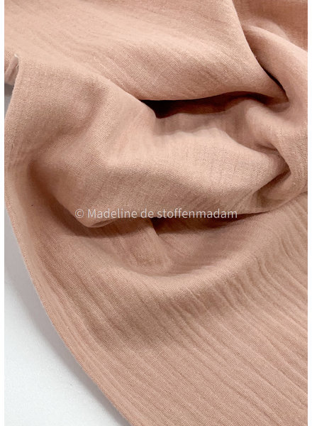 dusty pink muslin fabric