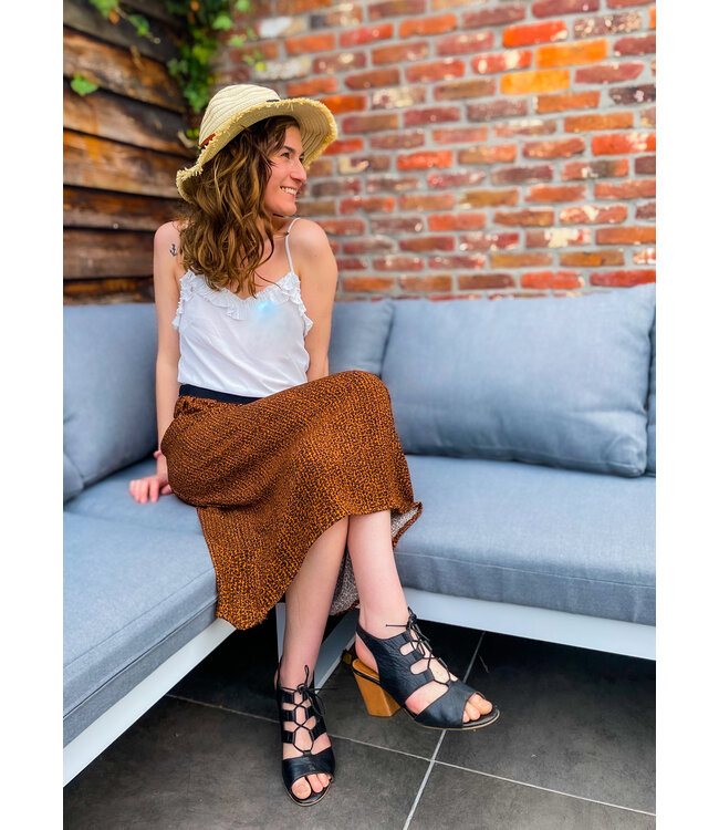 midi-rok met plissé look