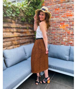 midi-rok met plissé look