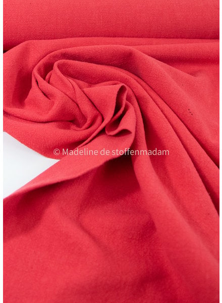coral stonewashed linen