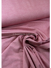 Poppy fabrics roze denimlook - french terry
