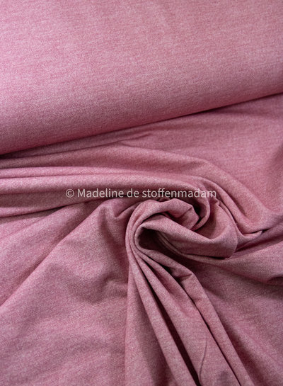 Poppy fabrics pink  denimlook - french terry