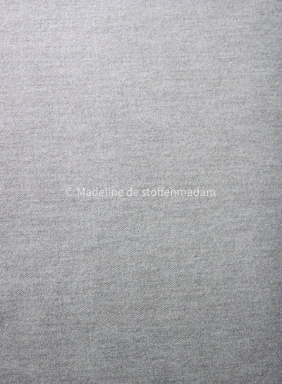 Poppy fabrics light grey denimlook - french terry