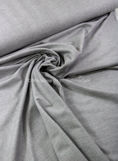 Poppy fabrics light grey denimlook - french terry