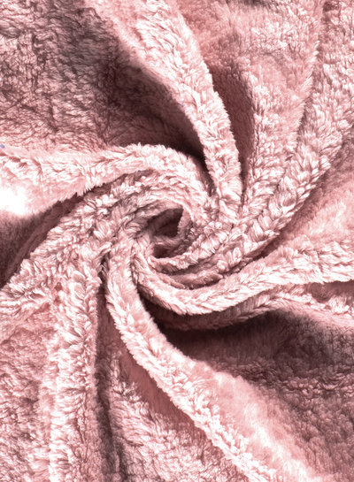 roze teddy fleece - biokatoen