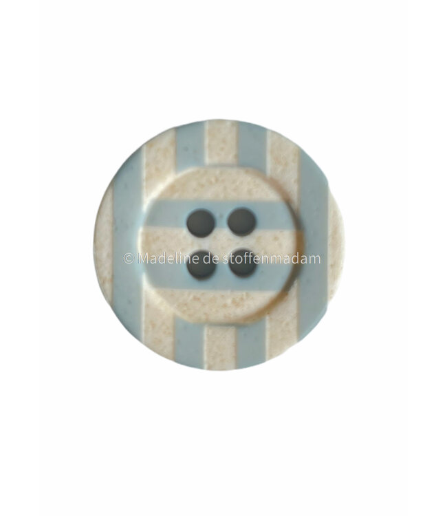 Prym blauw  geruit 20 mm - knoop 4 gaten