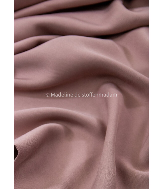 oudroze -  effen viscose twill