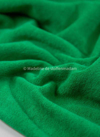 grass green sponge - stretchy terry cloth
