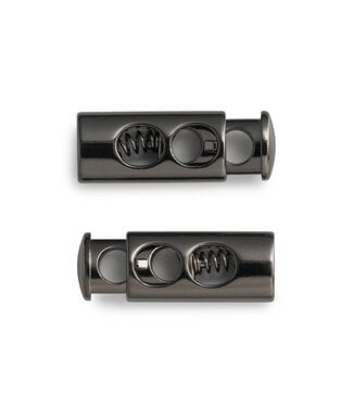 Prym 2 cord stoppers - nickel black