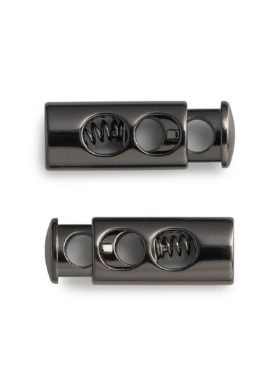 Prym 2 cord stoppers - nickel black