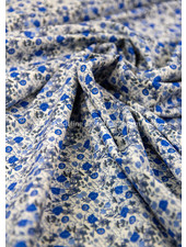 M. 007 royal blue flowers - liberty look - cotton lawn