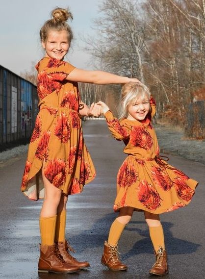 Lotus jurk kids - - de stoffenmadam