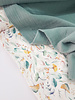 M. linen cotton mix double gauze / plain tetra - mint