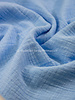 M. linen cotton mix double gauze / plain tetra - blue