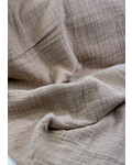 linen cotton mix double gauze / plain tetra - sand