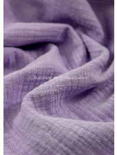 M. linen cotton mix double gauze / plain tetra - lilac