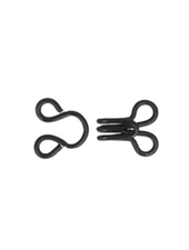 M. Hook and eye - black - 12 pieces