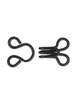 Hook and eye - black - 12 pieces