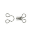 Hook and eye - nickel - 12 pieces