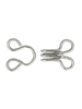 Hook and eye - nickel - 12 pieces