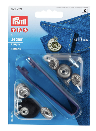 Prym 6 denim buttons 622239