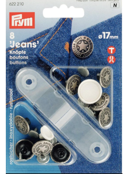 Prym 6 denim buttons  622210