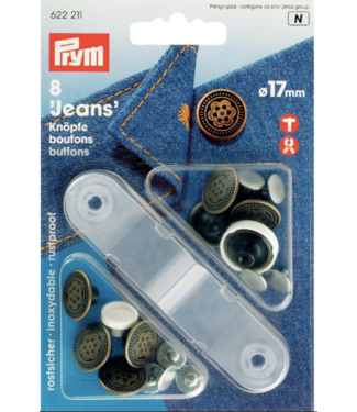 Prym 6 jeans knopen 622211