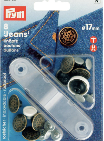 Prym 6 jeans buttons 622211