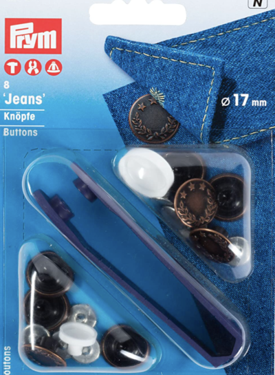 Prym 6 jeans knopen 622241