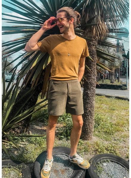 Madeline khaki sponge / stretch terry cloth